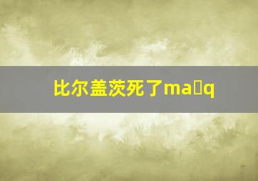 比尔盖茨死了ma q